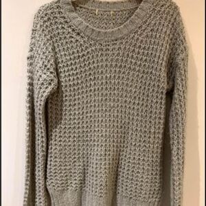 Grey knit sweater shirt